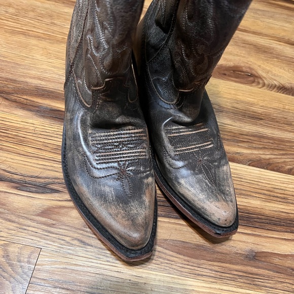 EUC Womens Liberty Black Ladies Boots 8.5 Leather Western Cowboy Canela Sienna